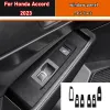 Car Styling Black Carbon Decal Car Window Lift Button Switch Panel Cover Trim Sticker 4 Pcs/Set For Honda Accord 2023