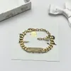 Bracelet de lettre classique de mode avec diamant haute version mode coréenne de mode simple simple fabricant de vent national en gros