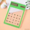 Calculators 8 Digit Calculator Touch Screen Ultra slim Transparent Solar Stationery Clear Scientific Calculator use Student School Office