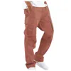 Pantalones para hombres Pantalones de chándal Hombres Jogger Cargo Cordón Wasit Casual Multi Bolsillos Pantalones tácticos militares Trajes holgados