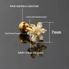 Snowflake Zircon Earrings For Women 2PCS Mini Gold Color Flower Sweet Stud Earring Girls Helix Ear Cartilage Jewelry Gifts