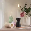 2PCS Candle Holders 2PCS Candle Holder Silicone Mold Desktop Decoration Candlestick Mold Diy Half Circle Geometry Resin Simple Candlestick Mold