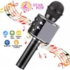 WS-858 Wireless Bluetooth Karaoke Handheld Microphone USB KTV Player Bluetooth Mic Amplifier Speaker Record Music Microphones