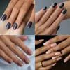 False Nails Fashionable Nail Enhancement Simple Mid Length Solid Color Patch Wearable Finished Product Detachable Art