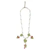 Pendentif Colliers 2024 Printemps Français Elégance Romantique Niche Design Sens Vent Froid Vintage Feuille Verte Groseille Fruit Collier