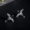 Örhängningar 925 Sterling Silver Retro Flying Crane Stud Earrings for Women Chinese Style Do the Old Female Jewelry Accessory Flyleaf 2020