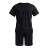 Herrespår jacka för kostym tre stycken kostymer män klänningar mens personlighet sport set sommar outfit 2 kort ärm t t