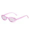 Lunettes de soleil rétro petit ovale Vintage PC cadre lunettes de soleil mode gelée couleur UV400 Protection nuances lunettes pour femmes dame