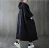 Trenchs de femmes manteaux femme manteau vêtements 2024 automne lâche taille surdimensionnée veste à capuche décontractée longue pour vêtement d'extérieur pour femmes
