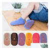 Sportsocken Baby Kinder Anti-Rutsch-Boden Trampolin Socke Kinder Bequemes Tragen Rutschfest Gym Yoga Jumn Fuß Mas Grip Drop Lieferung Ou Otnnf