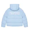 Trapstar London Decoded Puffer 2.0 Ice Blue Veste à capuche avec lettrage brodé Manteau d'hiver q8