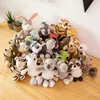 Porte-clés en peluche d'animaux de dessin animé, jouets doux, sac de téléphone, sac à dos, clés de voiture, décoration pendentif Lion singe tigre Panda poupées jouet 240122