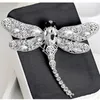 Broscher vintage design shinny crystal strass dragonfly för kvinnor klär halsduk brosch stift smycken tillbehör gåva insekt