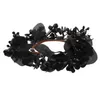 Flores decorativas grinalda de halloween anel preto abóbora pendurado ornamentos atmosfera horror decoração para casa pingente lareira