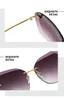 Новый модный дизайн, винтажные солнцезащитные очки-пилоты без оправы, женские и мужские ретро-очки с градиентными линзами, женские солнцезащитные очки UV400 230920