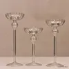 2st Candle Holders Glass Tall Feet Candlestick Craft Candle Holder Stand Home Decoration For Living Room Bedroom Office Tablett