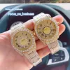 Iced Out relógio masculino hip-hop jóias personalizado moissanite relógio de luxo VVS Moissanite masculino relógio de meio comprimento vipwatch
