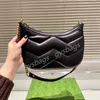 2024 Woman Moon Shoulder Bags designer bag luxury chain bags fashion Hobos lady purse hobo tote Wave Pattern Leather 5A