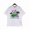 Heren T-shirts Heren T-shirt Graffiti Tees Palms Palmangel City Designer Limited Inkjet Letter Printing Dames Zeilboot Korte mouwen Casual Hip Hop T-shirts 3MN8