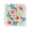Dekorativa blommor 40 40 cm Artificial Rose Flower Wall Panels Hydrangea Peony Floral Panel for Wedding Party Baby Shower Bakgrund Hem