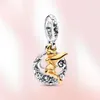 Prawdziwy szterling Sier Charm Tinker Bell wisiorek Herocross Charm Princess Bead Fit Fit Oryginalna biżuteria bransoletka