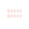 False Nails Fashionable Nail Enhancement Simple Mid Length Solid Color Patch Wearable Finished Product Detachable Art