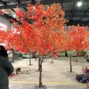 Garden Decorations Artificial Red Maple Tree Decoration Indoor Green Plants Waterproofing Outdoor Landscape