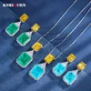 Fascino vintage paraiba tormalina smeraldo collana pendente orecchini pendenti per donne laboratorio diamanti festa set di gioielleria regalo di anniversario