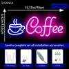 LED Neon Sign Coffee Neon Light Sign for Coffee Bar Wall Art Neon Lamp Signs Indoor Shop Cafe Restaurant Wall Decorative Gifts Night Lights YQ240126