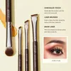 Jessup Eye Makeup Brushes Set Professional 15pcs Eyeshadow Vegan Concealer Eyebrow Liner Blending Brush BrownT499 240124