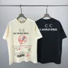 T-shirts pour hommes Polos Col rond brodé et imprimé style polaire vêtements d'été avec street pur coton r24