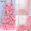 Decorative Flowers Artificial Cherry Rattan Simulated Blossom Vine Fake Garland Plant For Office Leisure Bedroom Garden Decor