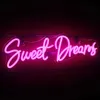 LED Neon Sign Ineonlife Sweet Dream Neon Sign Custom LED Lamp Wedding Party Valentine's Day Marriage Proposal Room Mural Style Wall Decor Gift YQ240126