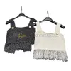 Mode Tassel Tanks Top Women Spring Summer Vest Sexig Sling Sticked Tops Summer Party Croped Tee