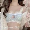 Camisoles Tanks Sweet and Spicy Girl Water Drop Hollow Bh Set för Womens Summer Pure Desire Lolita Underwear Fashion Female Delivery Otioz