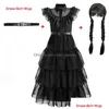 Cosplay الأربعاء Addams for Girl Costume Vestidos Kids Party Dresses Carnival Easter Hallowen