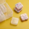 Charm Rings Storage Box Transparent Square Earrings Case Jewelry Finding Accessory Packaging Bead Pearl Organizer Dresser