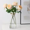 Dekorativa blommor 45 cm flerfärgade konstgjorda gren Austin Rose Bouquet Fake Plant Plastic Flower Wedding Garden Vase Desktop Home Decor