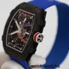 Bewegingshorloge RM-polshorloge Richardsmille-polshorloge Rm67-02 Automatisch mechanisch horloge Rm6702 Blauw Ntpt Koolstofvezel Titanium Metalen wijzerplaatmachines Wereldberoemd