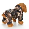 Одежда для собак, четвероногий плащ с капюшоном, светоотражающая водонепроницаемая куртка-дождевик для маленьких и средних собак, пончо для домашних животных, одежда с кольцом на поводке