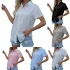 Bluzki damskie stałe kolorowe bluzka oddychająca na plaży street street zużycie na wiosenne jesienne chemise femme blusas art 3d cyfrowy nadruk cyfrowy