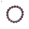 Strand naturel goutte de sang cordiérite bracelet femmes perles rondes 10mm violet cristal main cercle accessoires avec bijoux aigue-marine