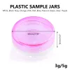 Partihandel 3G/5G Plastic Cosmetic Jar Bottles Makeup Cream Nail Art Bead Storage Container Rund flaskfodral LL