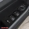 Calcomanía de carbono negro para coche, botón de elevación de ventana de coche, cubierta de Panel de interruptores, pegatina embellecedora, 4 unidades/juego para Hyundai sonata 9 2015-2017