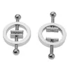 Anneaux de bande Anneaux de mamelon drôles Clip en acier inoxydable sur les anneaux de mamelon Anneaux de bouclier Barbell Ring Bar Nipple Rings Body No Piercing Jewelry 240125