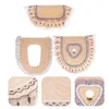 Toilet Seat Covers Tank Pad Cover Bathroom Mat Travel Cushion Decor Portable Lid Circle Breathable Accessory