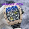 RichardMiler Luxusuhren RM030 Original Diamant Herren 18 Karat Roségold Armbanduhr Automatische mechanische Uhr Hollow Out HB Q0HB