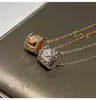 Originele 1to1 Van C-A versie honingraat Hoge kleine taille caleidoscoop ketting voor vrouwen 18K klaver volledige diamanten sleutelbeen ketting als een paar giftYGNN