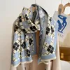 Bandanas Fashion Scarf Ladies Luxury Shawl Premium Alphabet Warm Double Sided Cashmere Classic Tassel Plus Size Headscarf