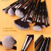 Pennelli per trucco BEILI Natural Black 15-42 pezzi Pennelli per trucco Set Fondotinta in polvere Correttore Sopracciglio Ombretto pinceaux de maquillage Q240126